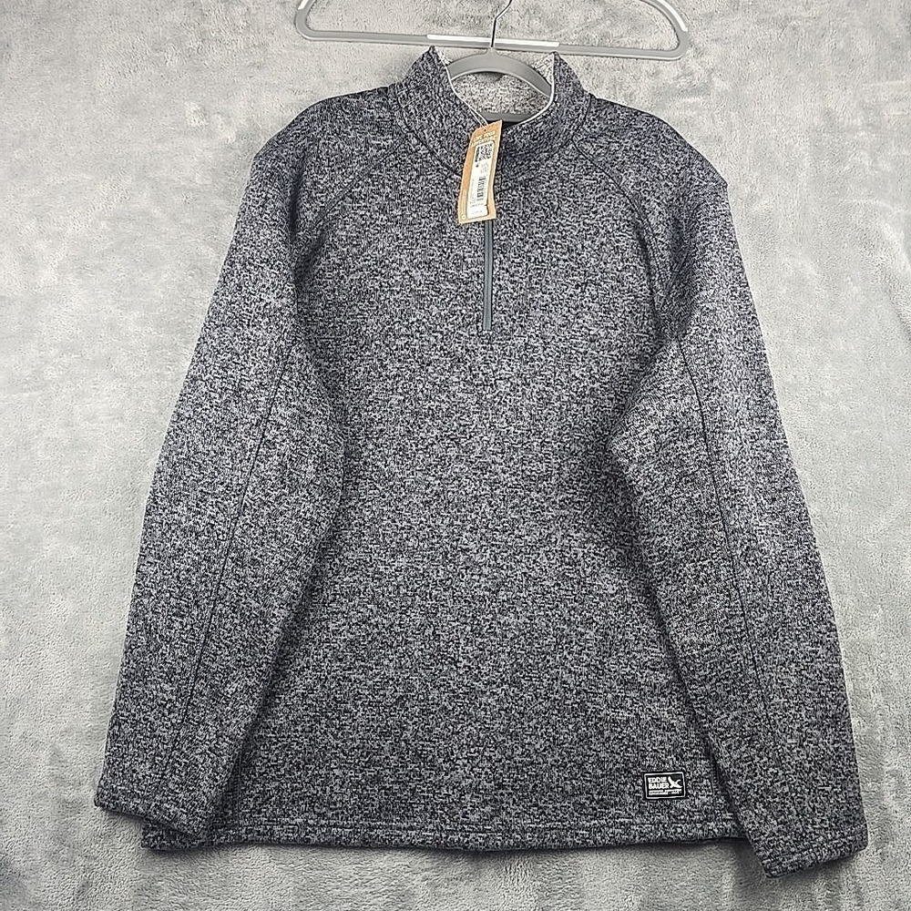 Eddie Bauer Radiator Fleece‎ Pullover Mens 2XL Gray 1/4 Quarter Zip Sweater